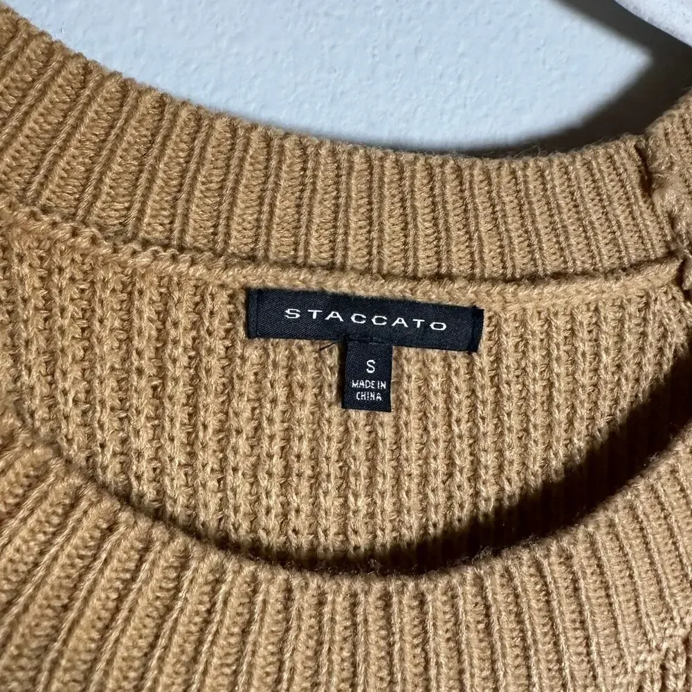 Staccato Striped Brown Pullover Sweater Women's Small